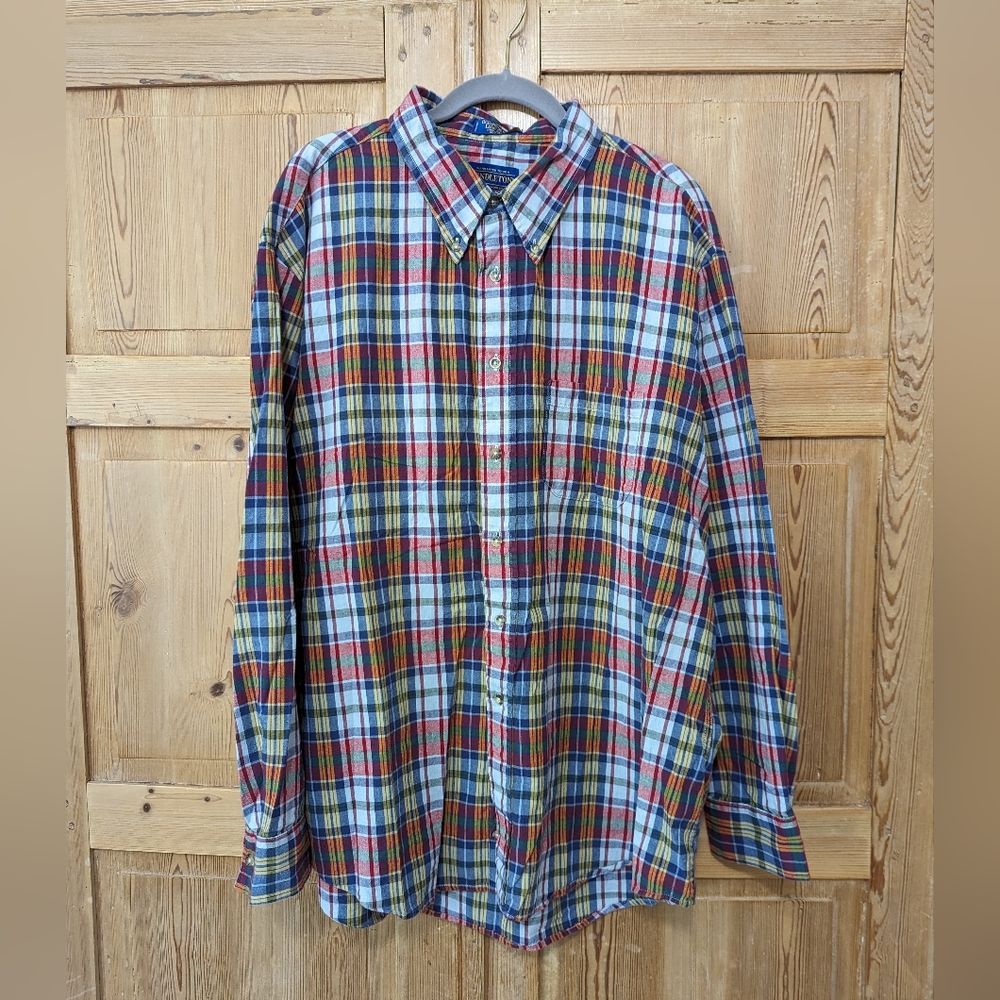 Pendleton Madras Oceanside Plaid Shirt XXL